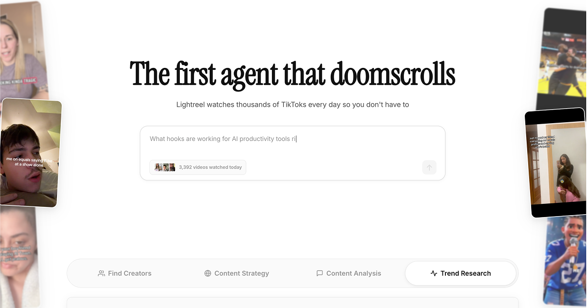 LightReel: Your AI UGC Marketing Researcher